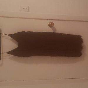 Wine colored lace strap dress